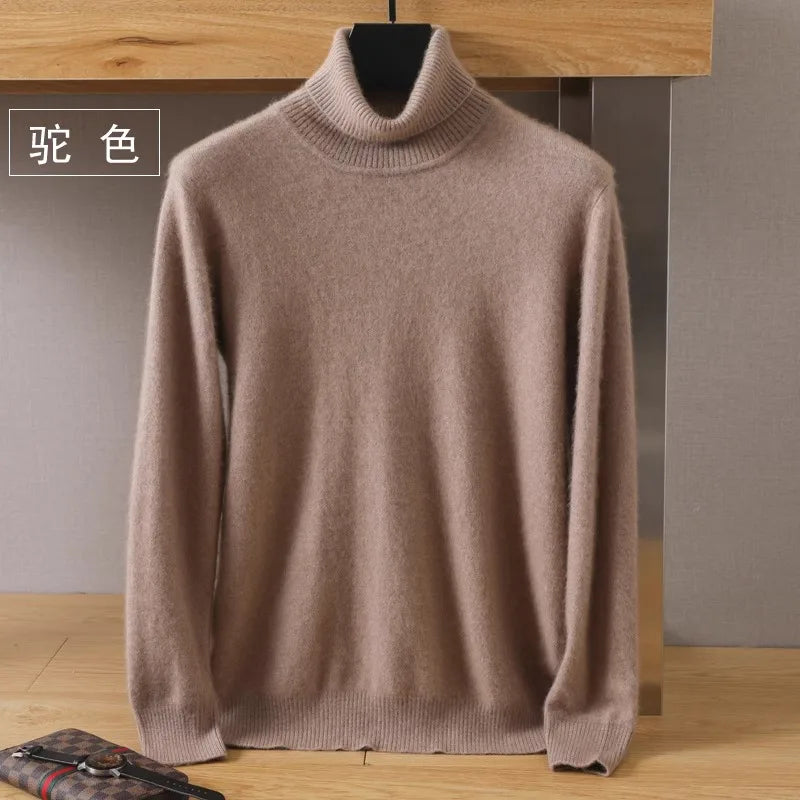 Men's Turtleneck Long Sleeve Knit Sweater