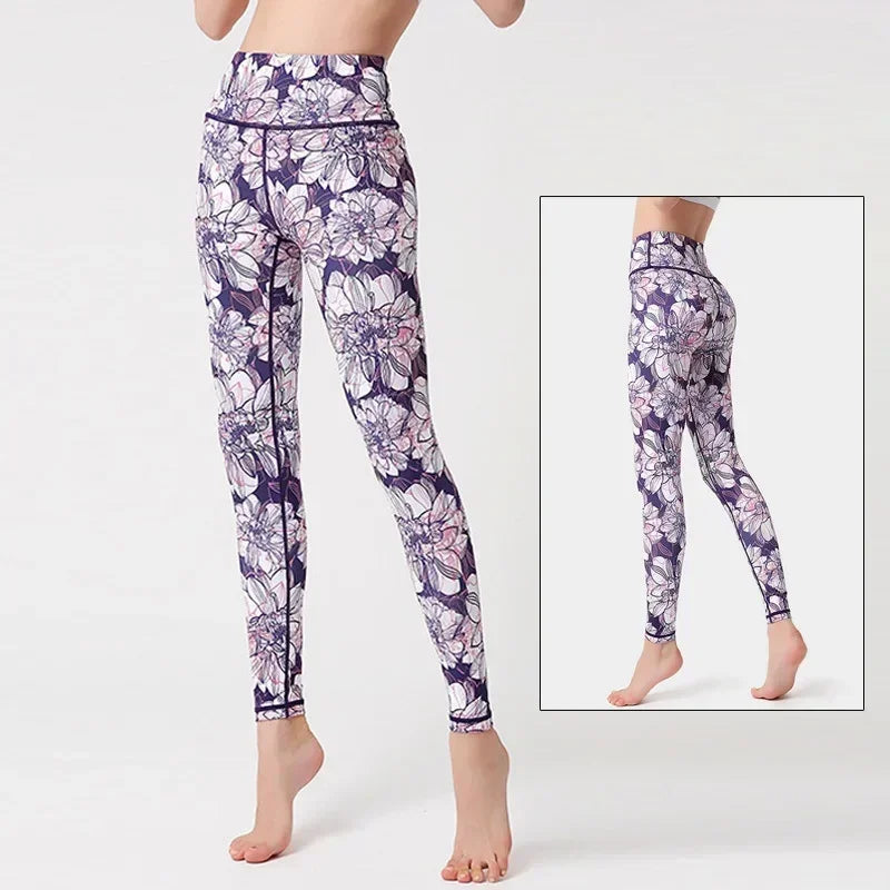 Women's Printed High-Waist Workout Leggings