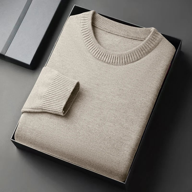 Men's Crew Neck Long Sleeve Knit Sweater