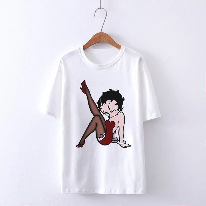 Betty Boop Graphic Crewneck Short-Sleeve T-Shirt