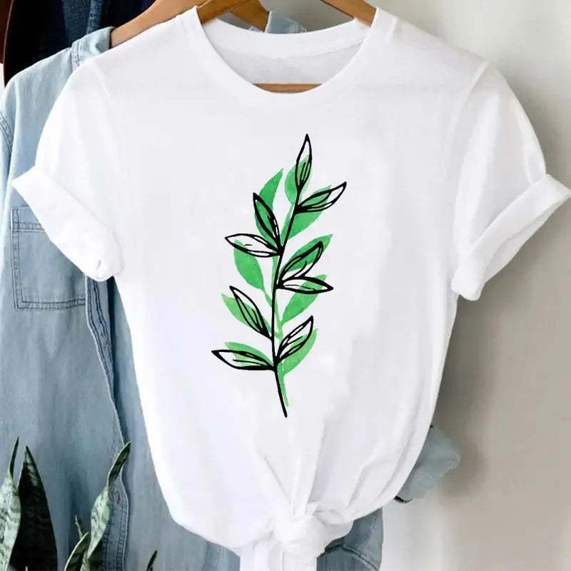 Women's Nature Graphic Modal Short-Sleeve Crewneck T-Shirt
