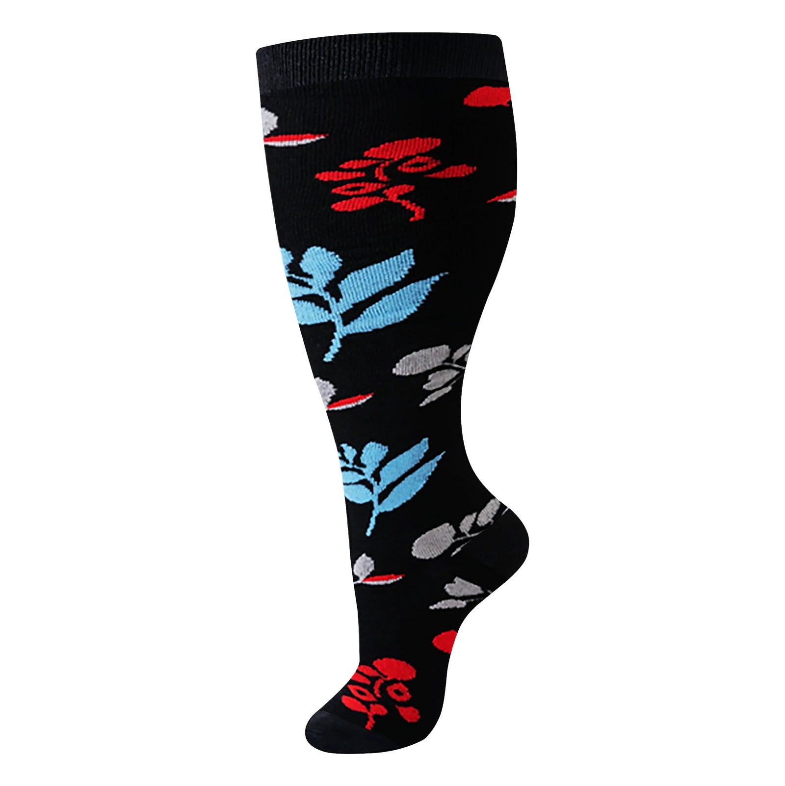 Plus Size Knee High Compression Socks with Pattern Options