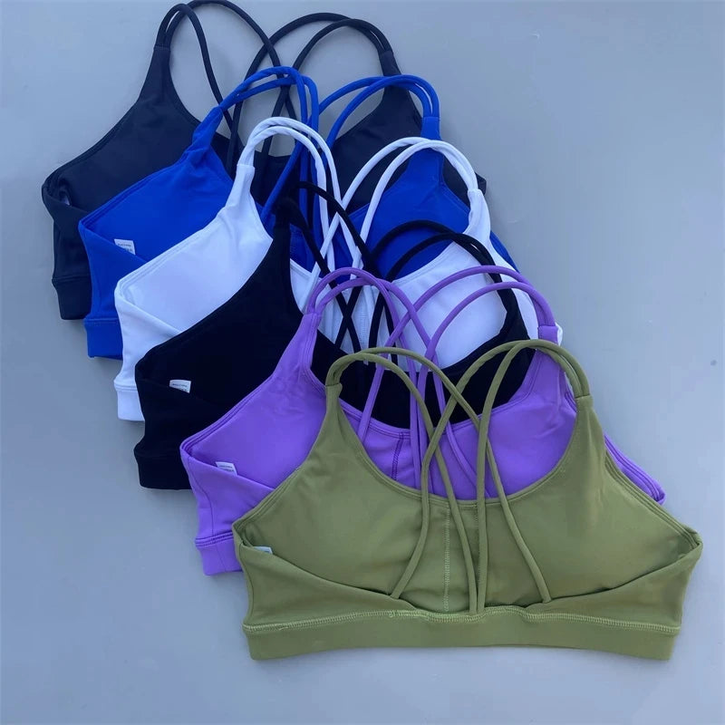Women's Multi Strap Cross Back Sports Bra