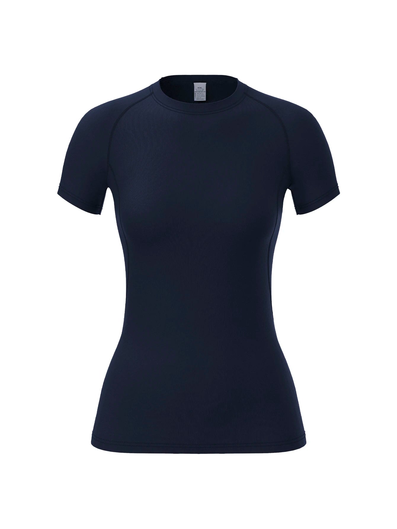 Women's Crew Neck Fitted Short Sleeve T-shirt For Workout Outfits
