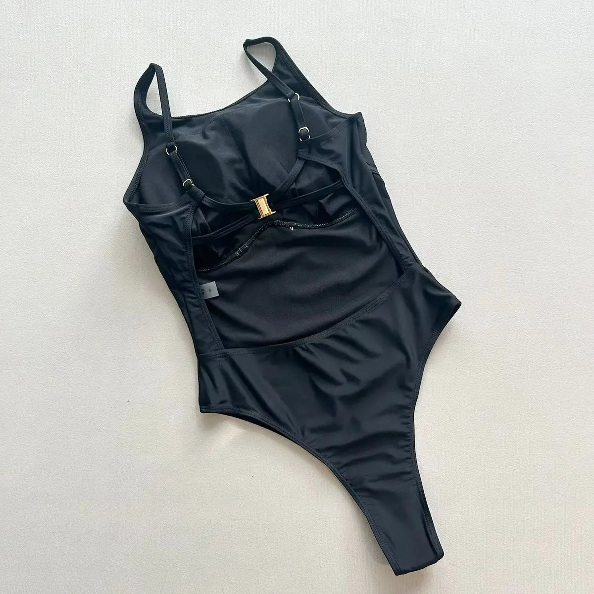Solid Thong One-Piece Swimsuit