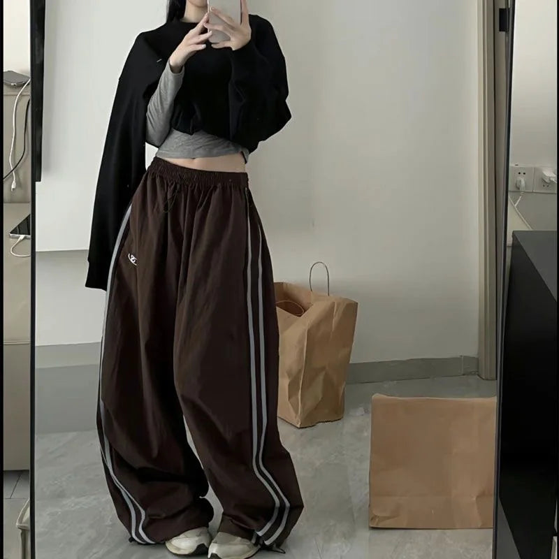 Full Length Loose Fit Casual Streetwear Pants with Waistband