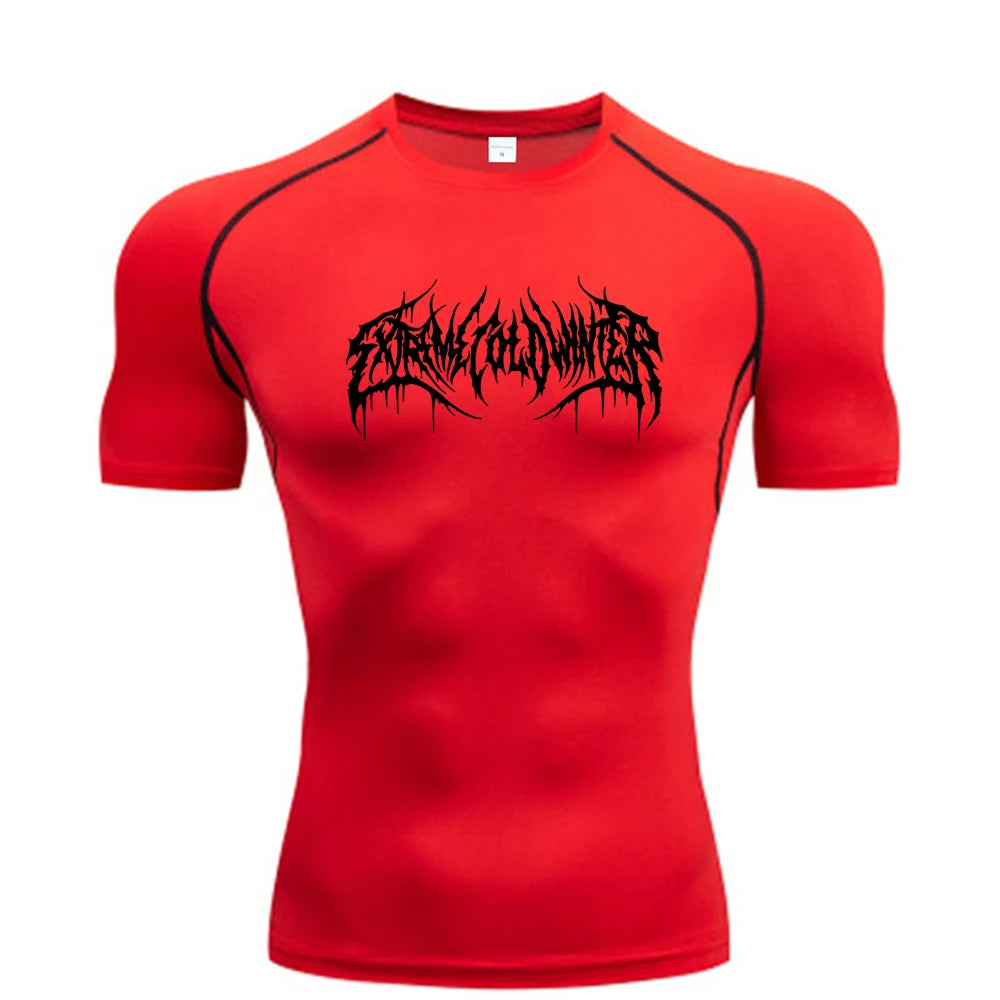 Fitted Crew Neck Short Sleeve Compression T Shirt