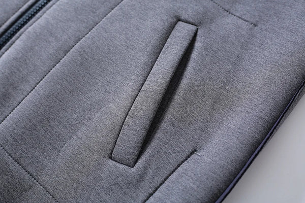 Mid Length Waistcoat Sleeveless Jackets Two Sided Wearing Contrasting Color Hooded Air Cotton Drape Vest For Women