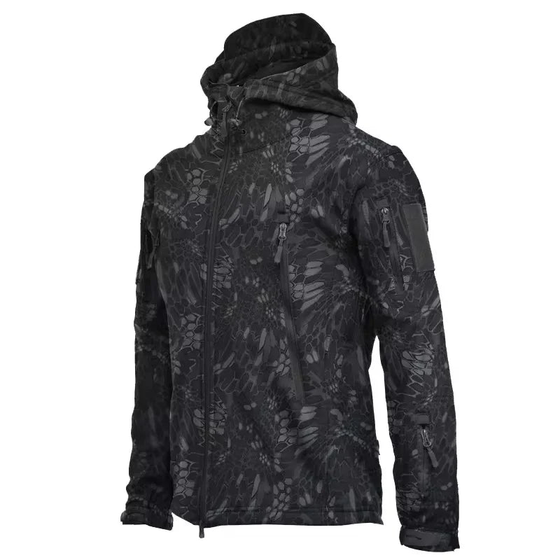 Men's Hooded Zip Front Pocket Jacket
