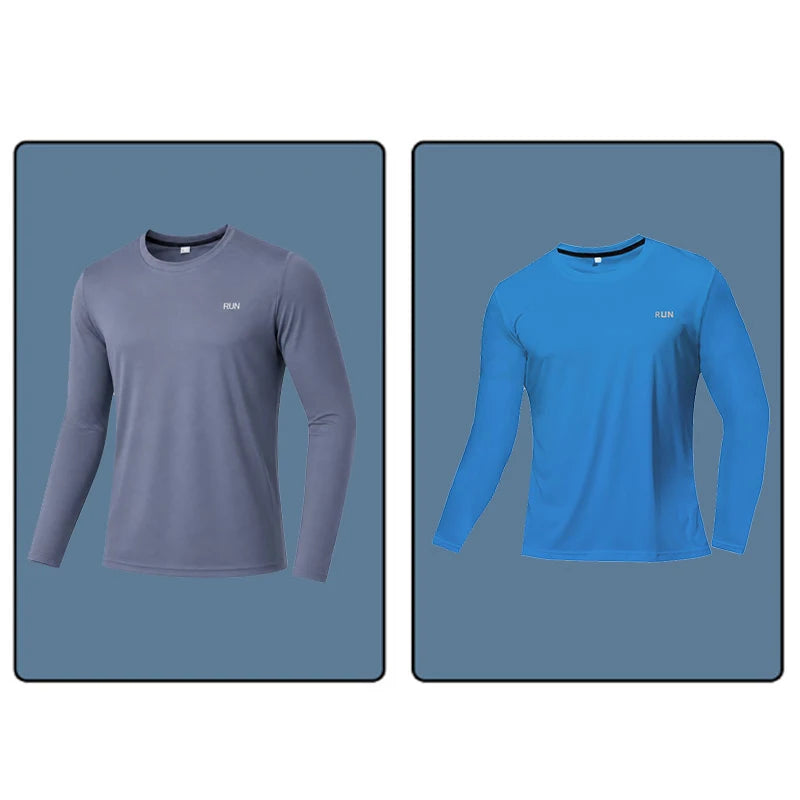 Men's Raglan Long Sleeve Crew Neck T-shirt For Workout Outfits