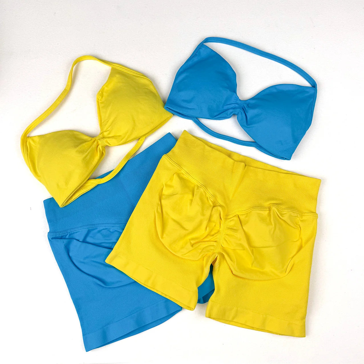 Women's Halter Bra And Shorts Yoga Set For Workout Outfits