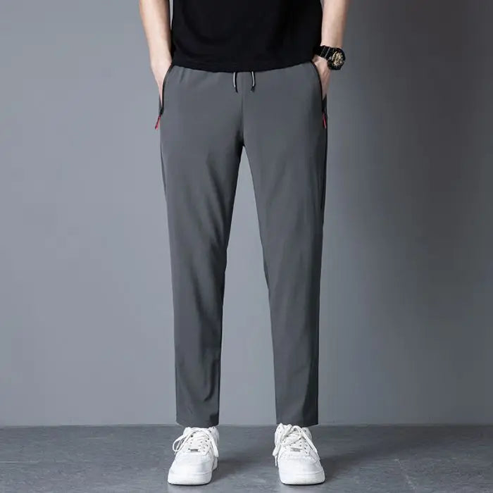 Men's Elastic Waist Slim Fit Casual Pants For Everyday Wear