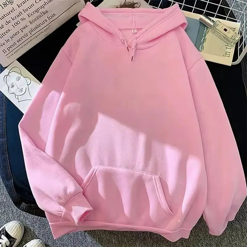 Long Sleeve Casual Hooded Sweatshirt with Relaxed Streetwear Styling