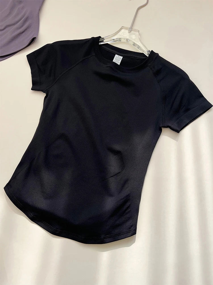 Women's Crew Neck Short Sleeve Sports T-shirt For Workout Outfits