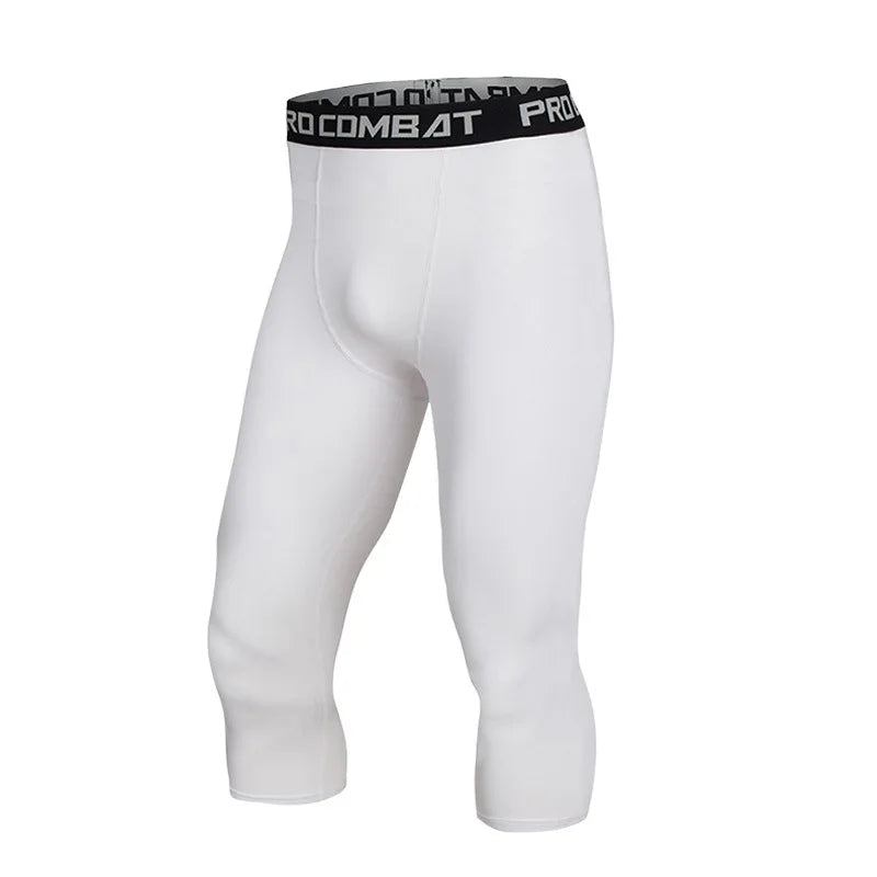 Men's Cropped Fitted Training Leggings For Everyday Wear