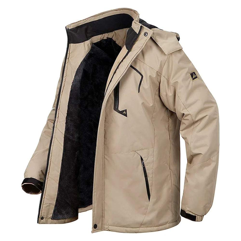 Men's Colour Block Hooded Zip Front Jacket