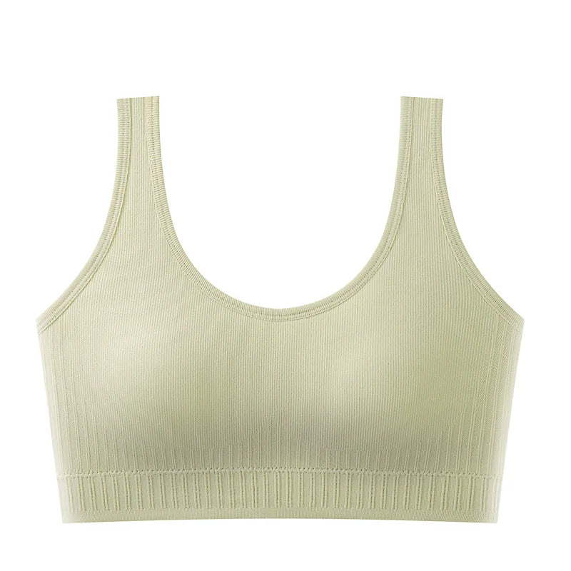 Women's Ribbed Scoop Neck Cropped Tank Top