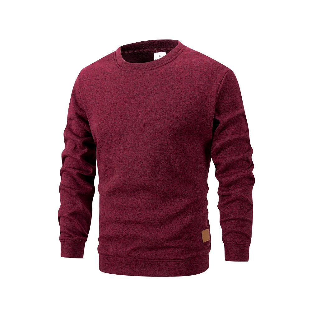 Men's Plain Crew Neck Long Sleeve Knit Sweater