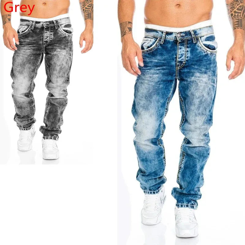 Men's Straight Leg Denim Jeans for Casual Everyday Wear