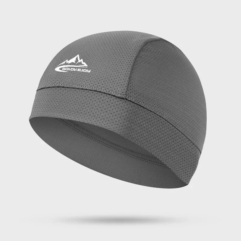 Unisex Close-Fitting Skull Cap with Paneled Crown for Cycling