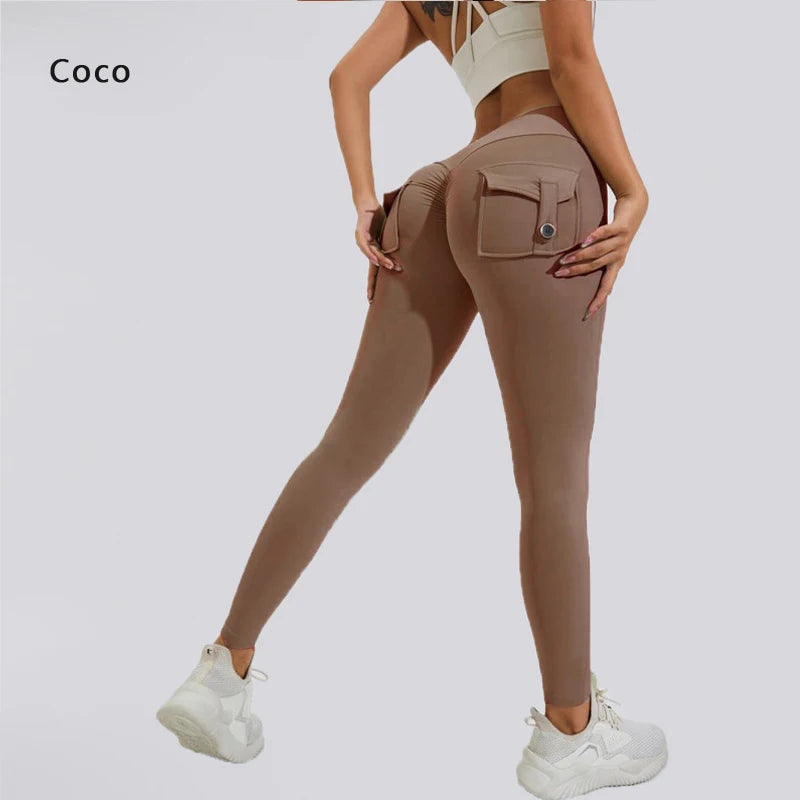 Women's Back Pocket Full Length Leggings For Workout Outfits
