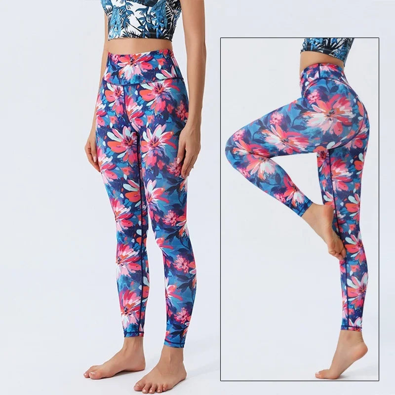 Women's Printed High-Waist Workout Leggings