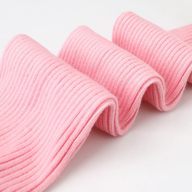 Ribbed Ballet Leg Warmers with Open Heel Foot Shape