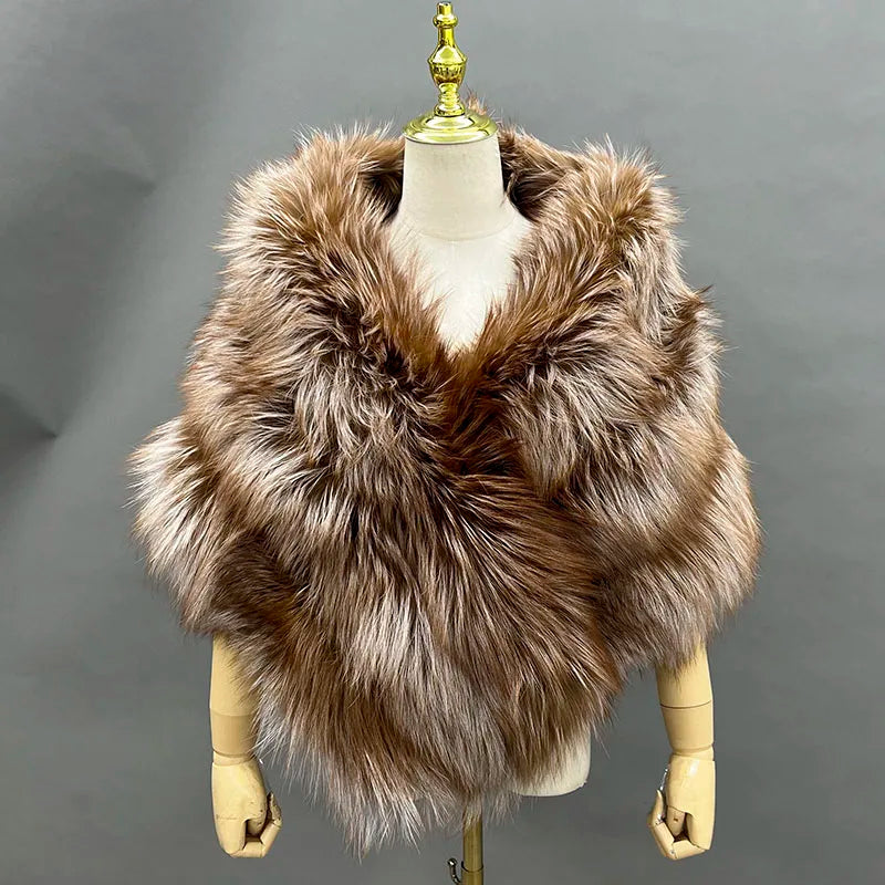 Plush Cross Front Wrap Cape for Layering over Outfits