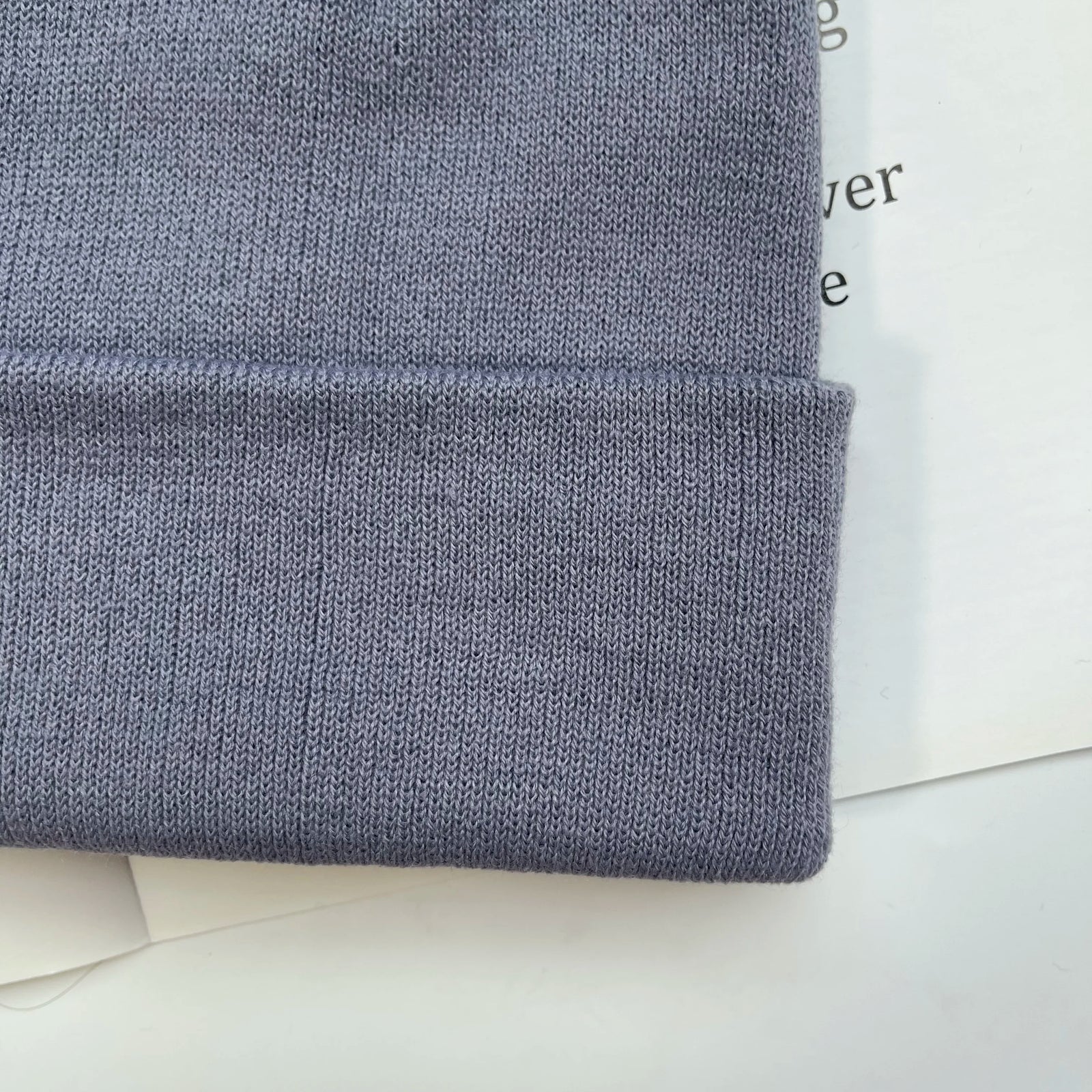 Solid Knit Beanie with Folded Cuff and Color Choices