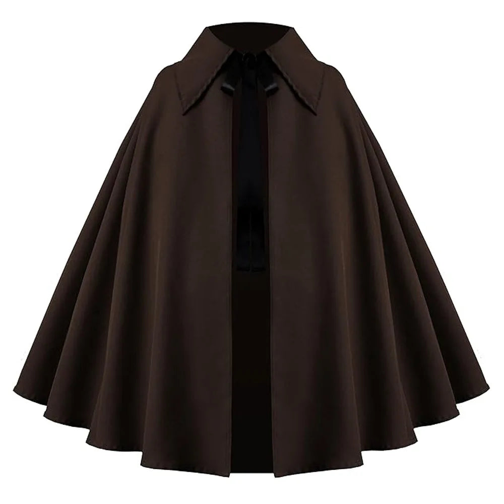 Short Hooded Velvet Cape for Layering over Outfits