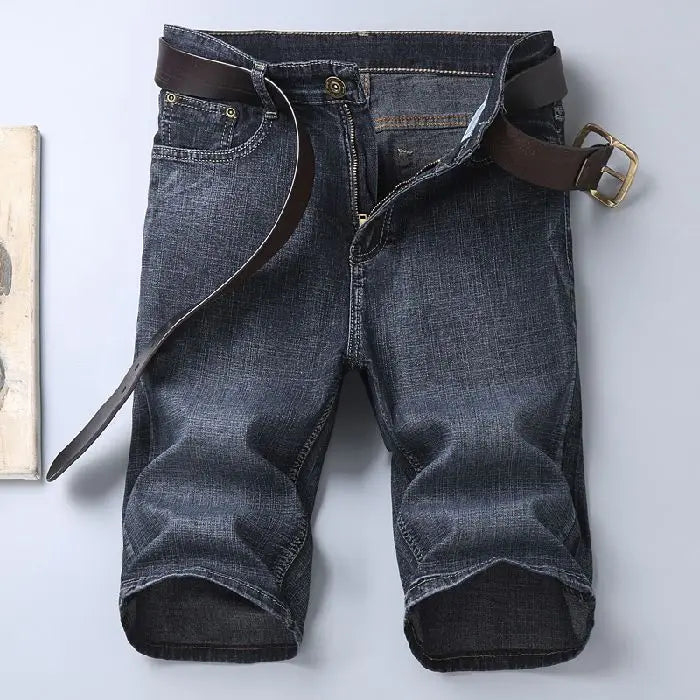 Men's Straight Cut Denim Shorts for Casual Everyday Wear