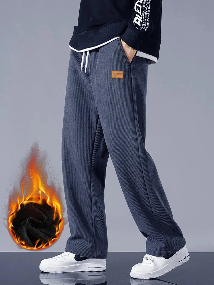 Men's Drawstring Waist Loose Fit Casual Pants For Everyday Wear