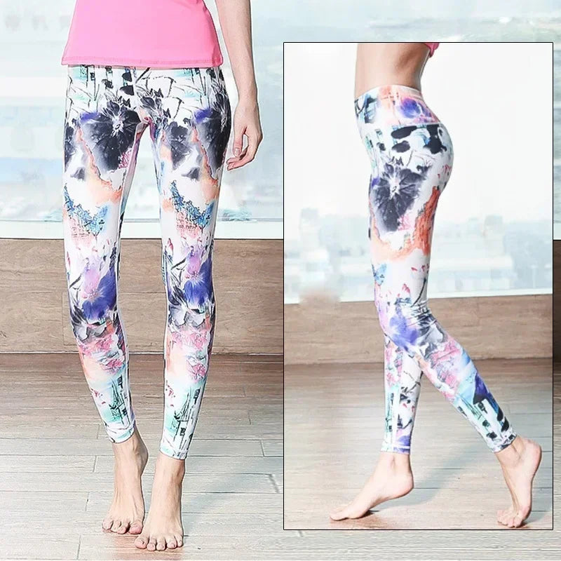 Women's Printed High-Waist Workout Leggings