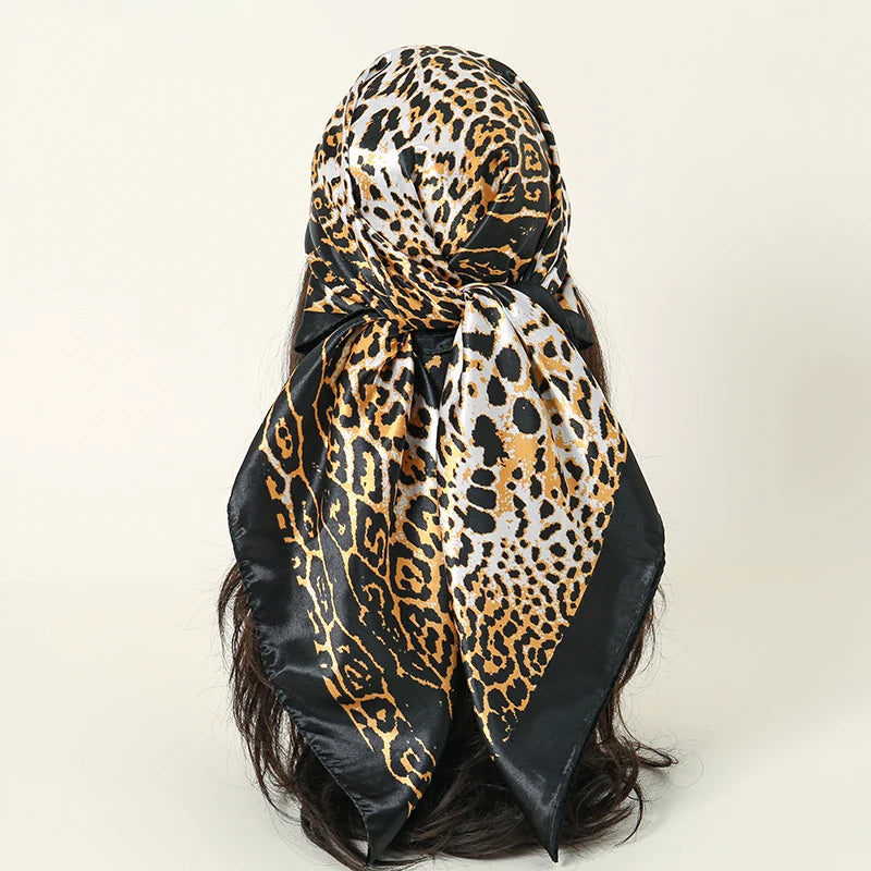 Printed Square Scarf with Ornate Paisley Pattern Options