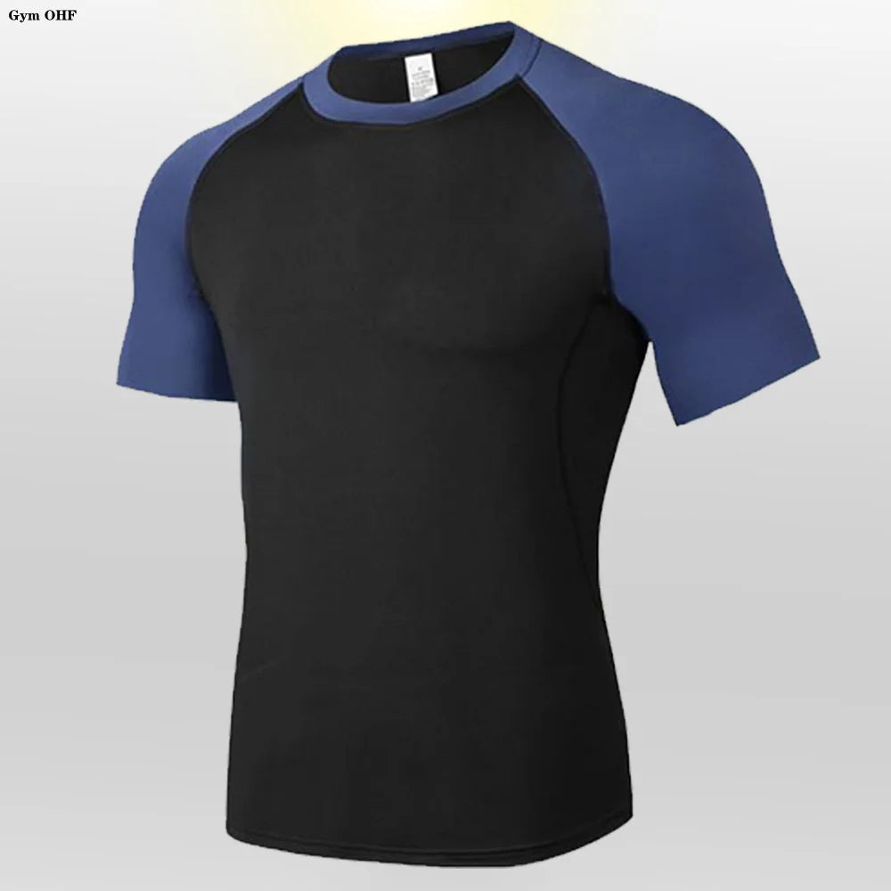 Fitted Crew Neck Short Sleeve Compression T Shirt