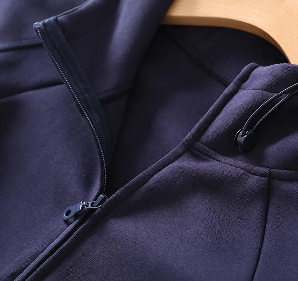 Autumn Simple Three Dimensional Cutting Zipper Cardigan Full Sleeve Sweater Women Sweatshirts