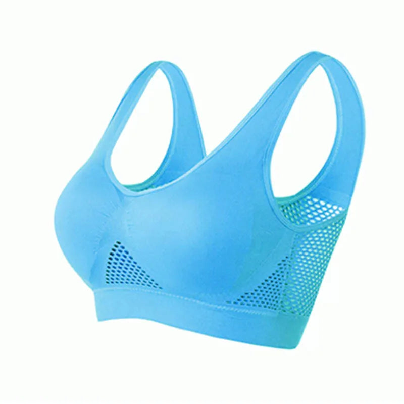 Women's Mesh Panel Racerback Sports Bra