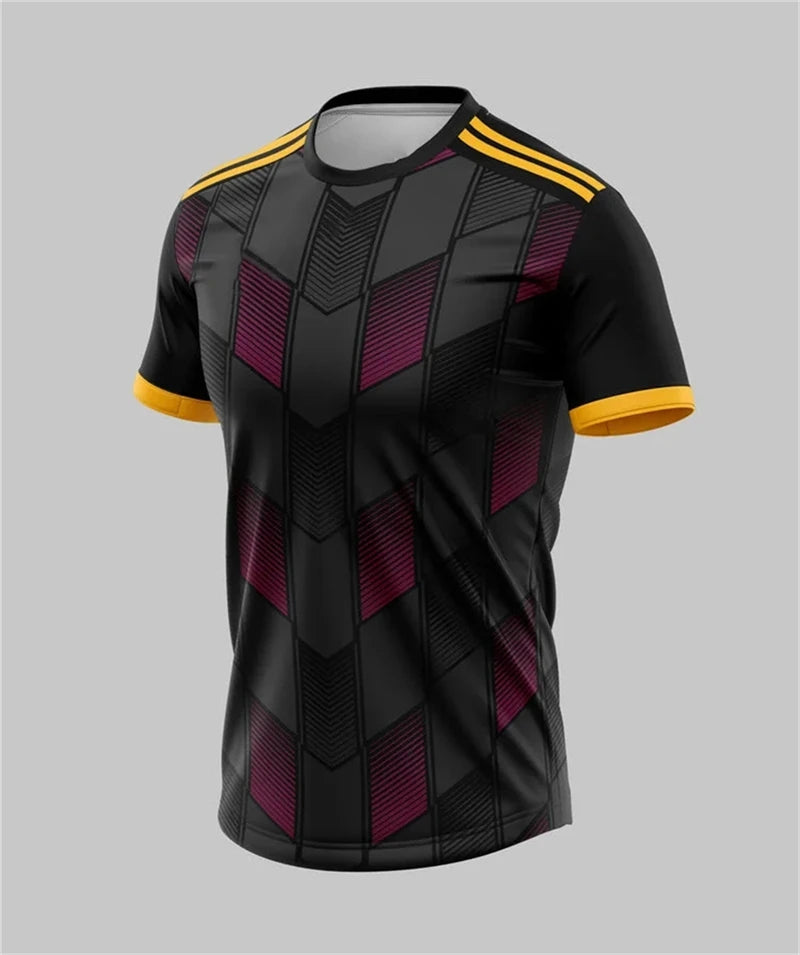 Geometric Sports Print Short Sleeve T-shirt For Sports Outfits