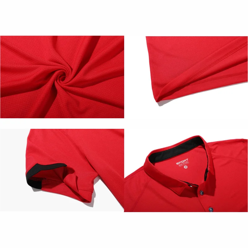 Solid Short Sleeve Collared Golf Polo Shirt with Button Placket