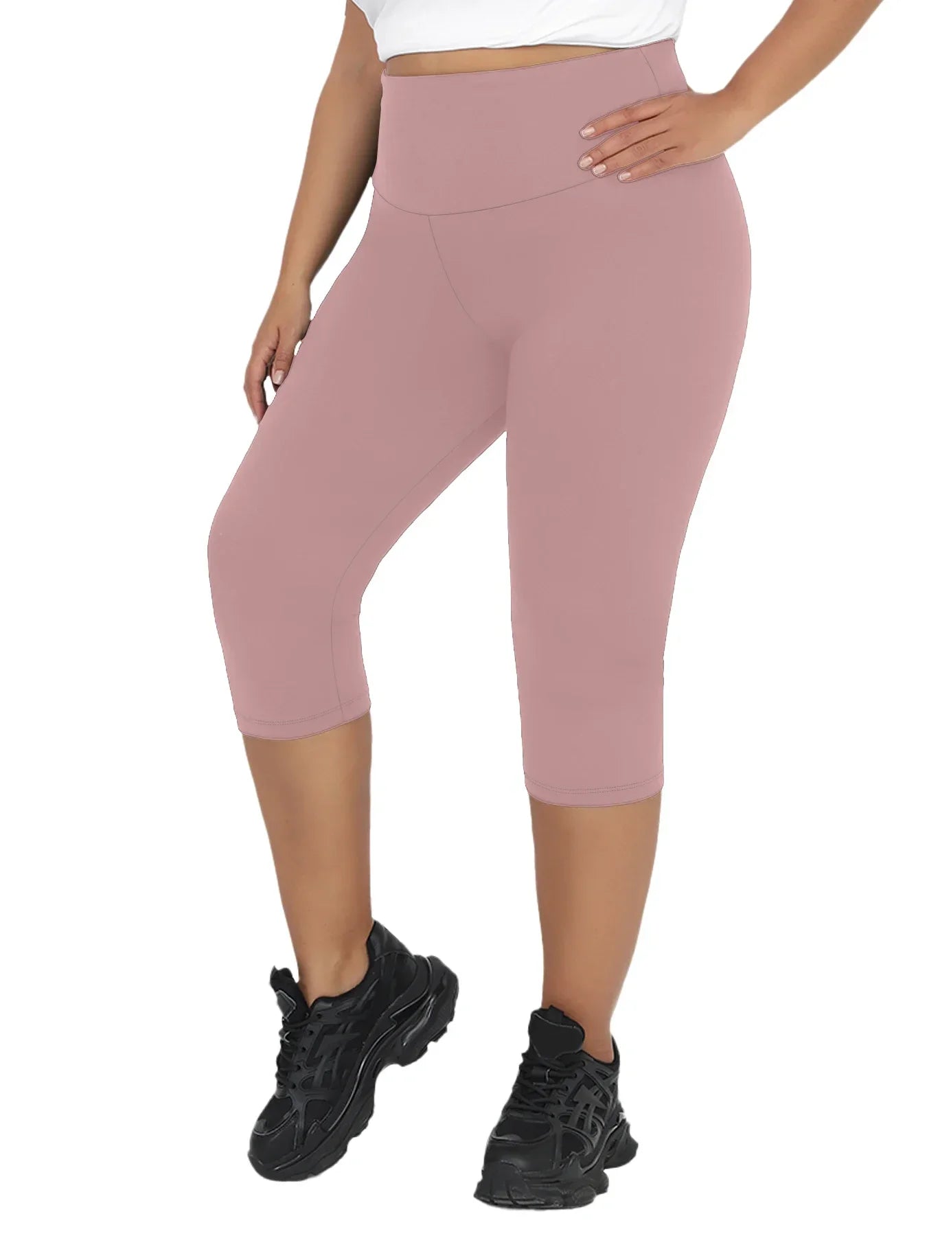 Women's High Waist Capri Leggings For Workout Outfits