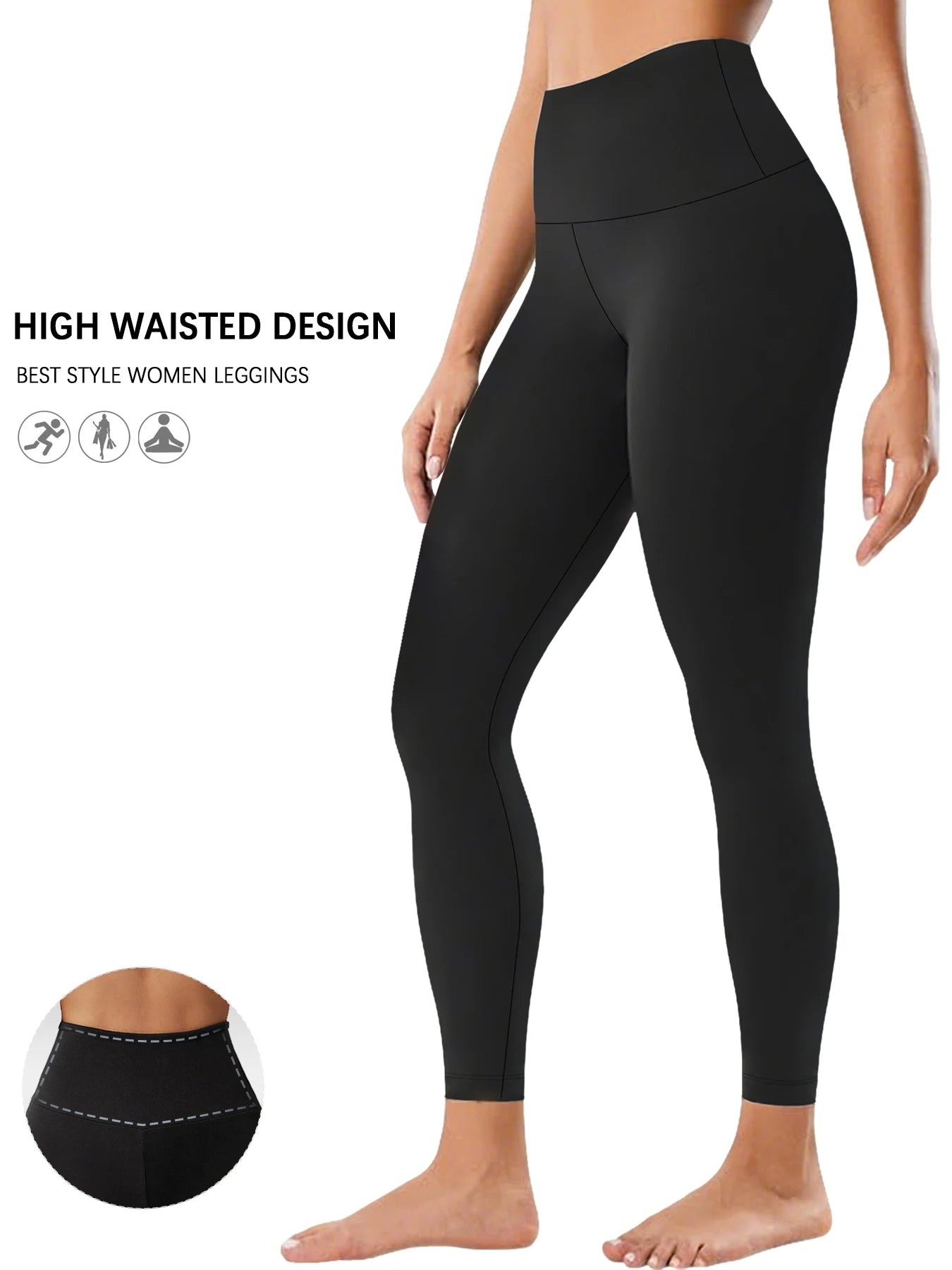 Women's High Waist Full Length Leggings For Workout Outfits