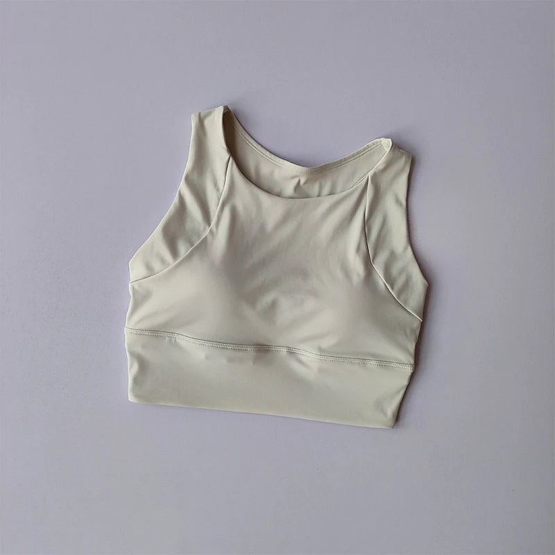 Women's High Neck Racerback Sports Bra