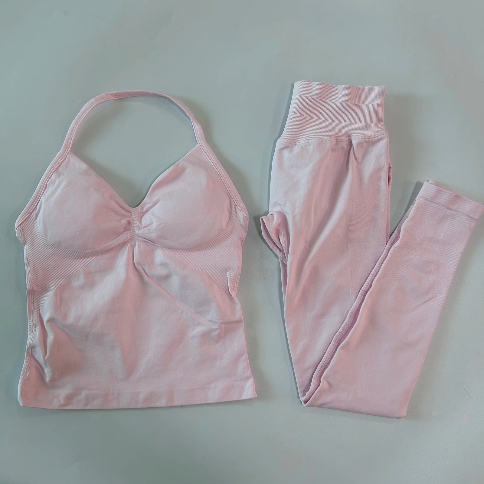 Women's Thin Strap Tank And Leggings Yoga Set