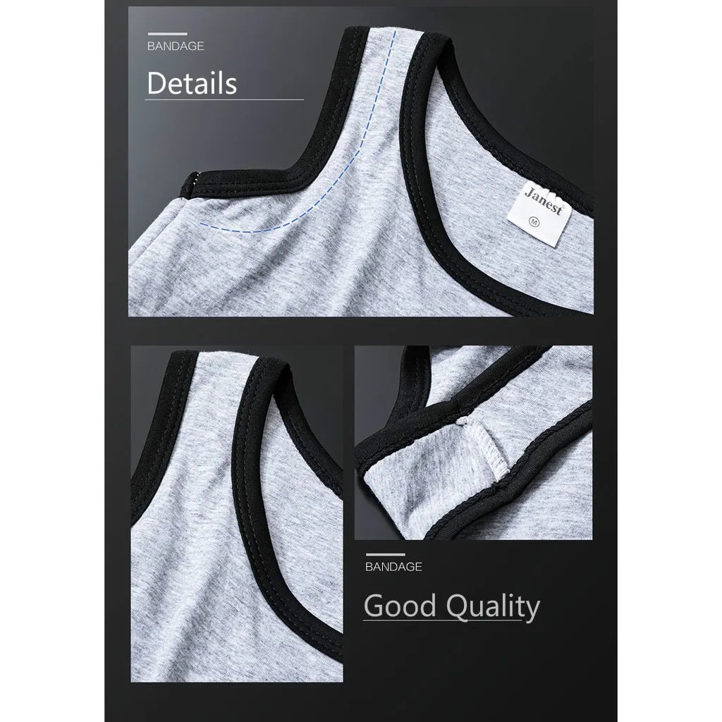 Pullover Chest Binder Shapewear with Sleeveless Design and a Cropped Underlayer Shape
