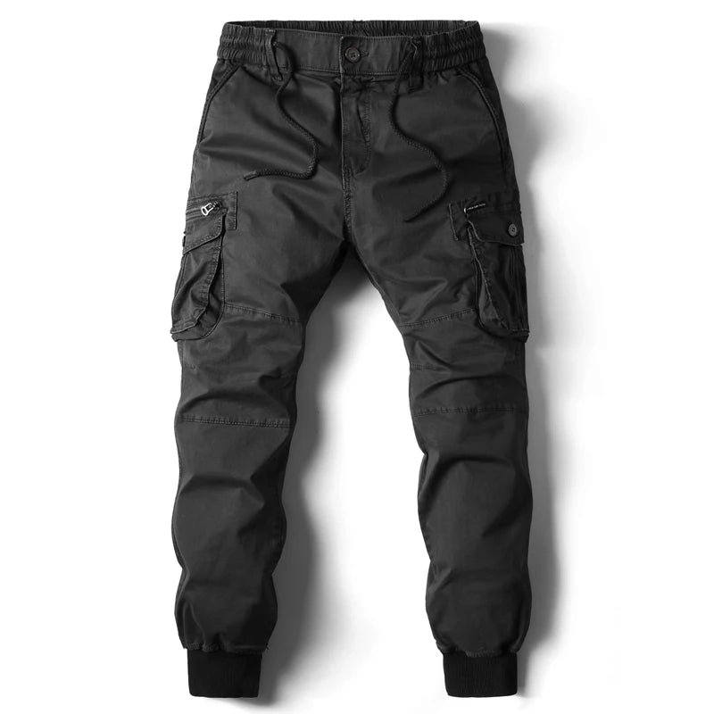 Men's Multi Pocket Elastic Waist Casual Cargo Pants