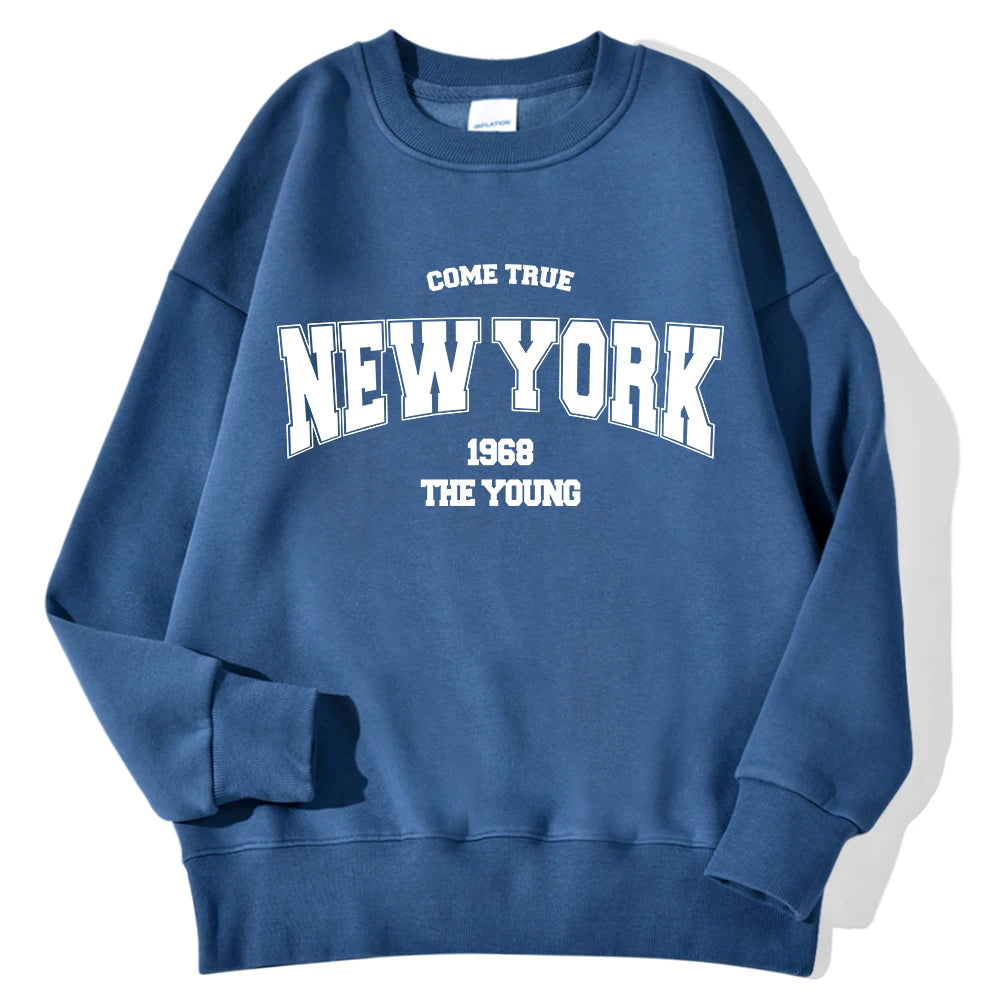 Letter Graphic Long Sleeve Pullover Casual Sweatshirt for Layering