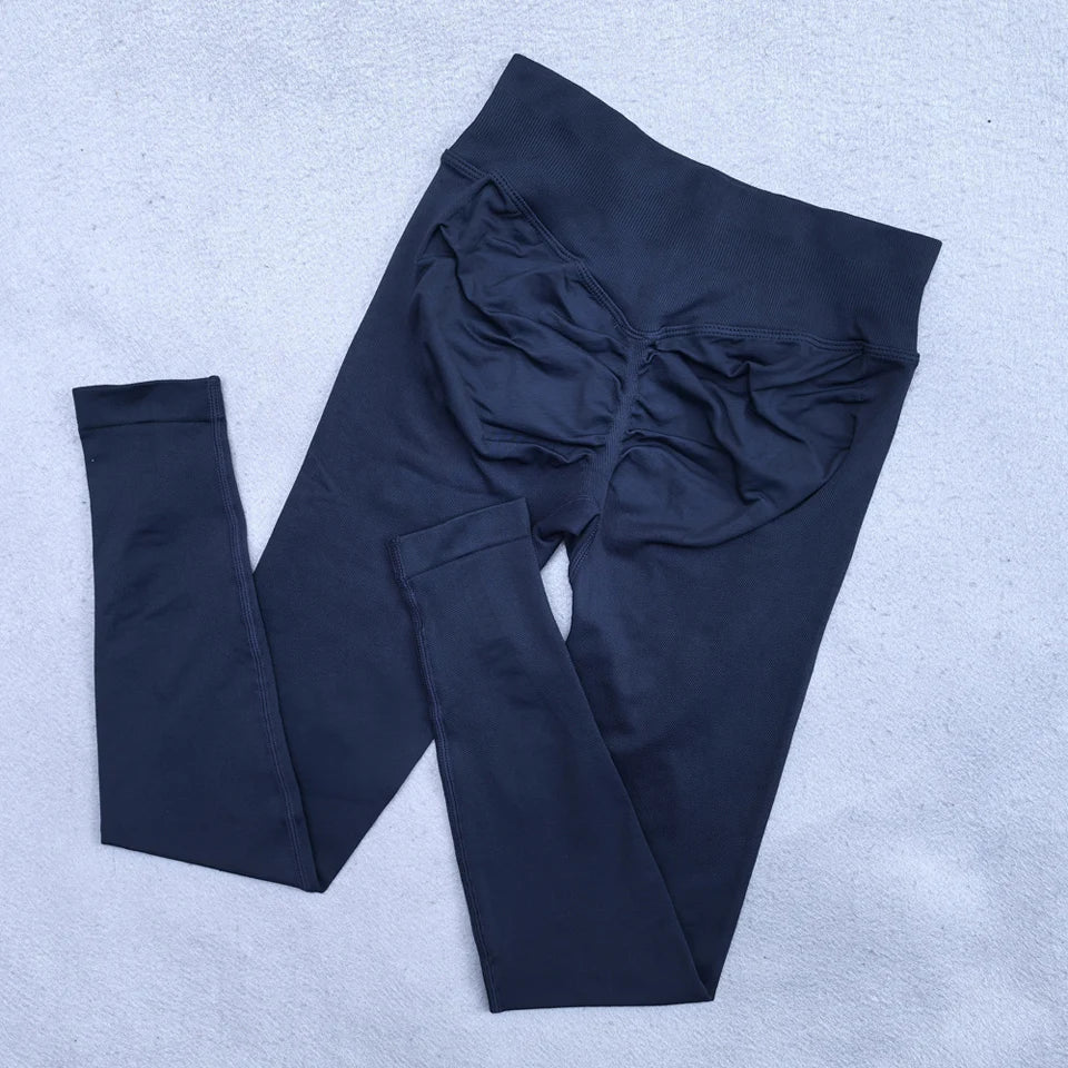 Women’s Ribbed-Waist Yoga Leggings