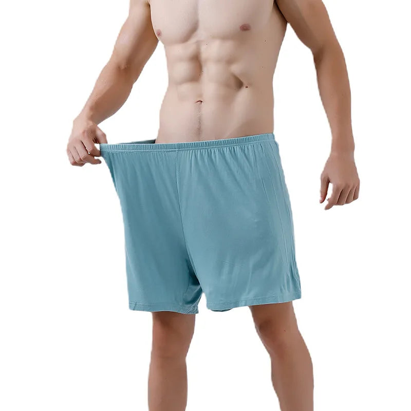 Men's Solid Elastic Waist Modal Lounge Shorts for Home Wear