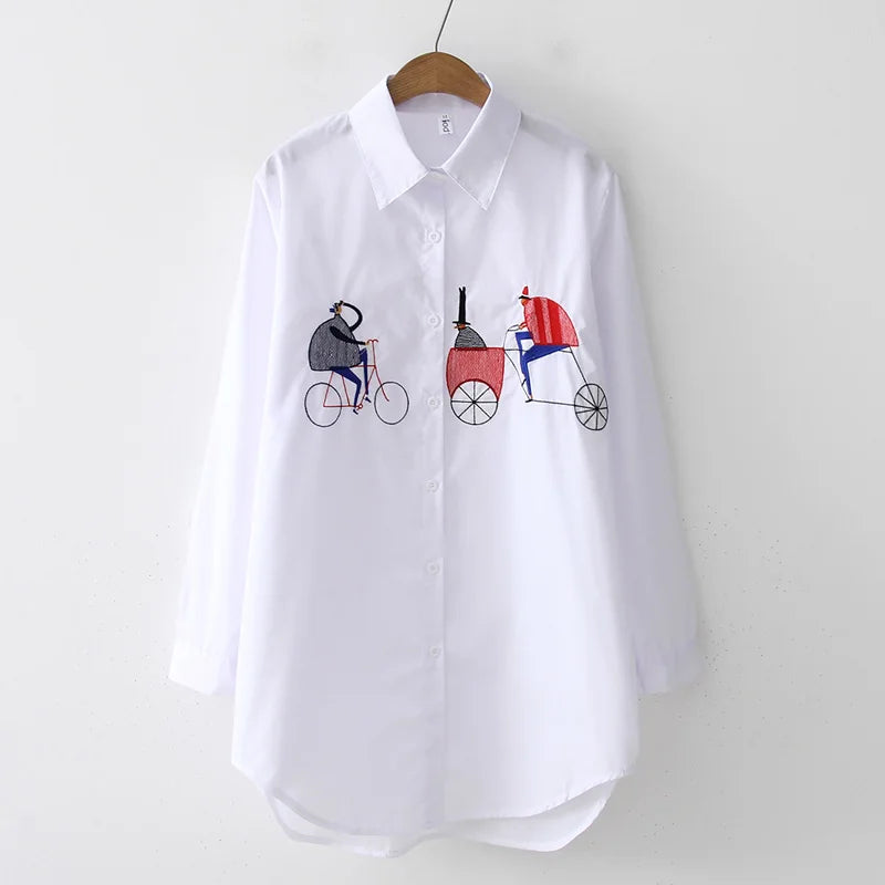 Women's Collared Long Sleeve Shirt