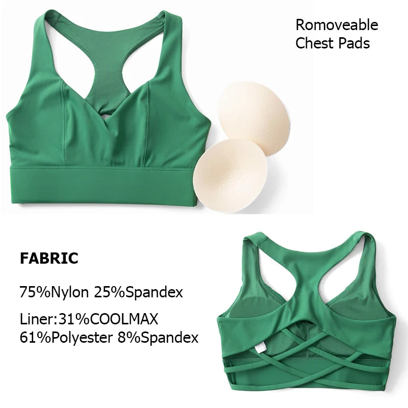 Women's Racerback Lattice Strap Sports Bra